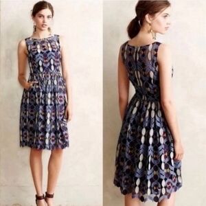 Maeve Anthropologie Lace Fit & Flare Dress 2